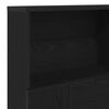 vidaXL Headboard Cabinet Black Oak 140 x 19 x 103.5 cm Engineered Wood