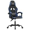 vidaXL Swivel Gaming Chair with Footrest White&Pink Faux Leather