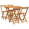 vidaXL Bistro Set 5 pcs Oil Natural Solid Acacia Wood
