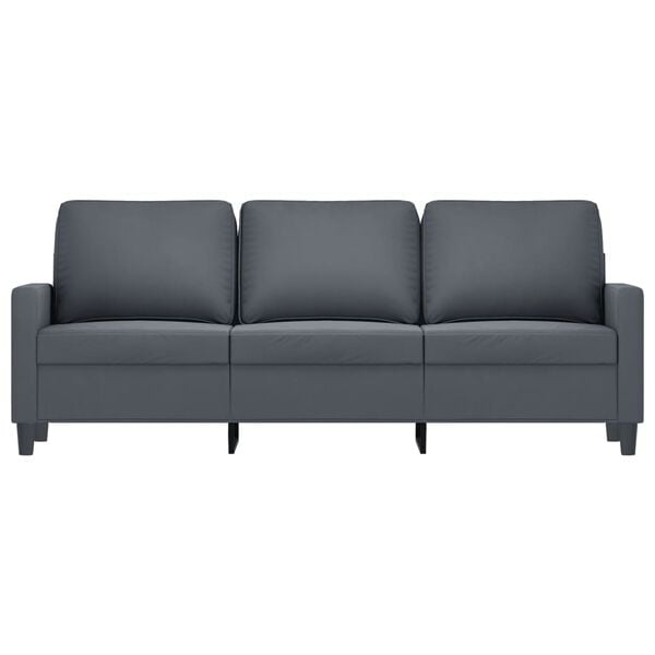 vidaXL 3-Seater Sofa Dark Grey 180 cm Velvet