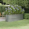 vidaXL Garden Raised Bed Galvanised Steel 224x80x68 cm Silver