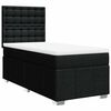 vidaXL Box Spring Bed with Mattress Black King Single Fabric