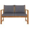 vidaXL Garden Bench 120 cm with Dark Grey Cushion Solid Acacia Wood