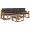 vidaXL Outdoor Sofa Set 5 pcs Natural and Anthracite