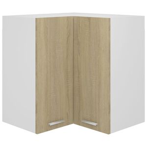 vidaXL Hanging Corner Cabinet | Sonoma oak | Engineered wood | Corner Size