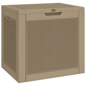vidaXL Garden Storage Box Light Brown 55,5x43x53 cm Polypropylene