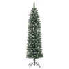 vidaXL Artificial Slim Christmas Tree with Stand 210 cm PVC