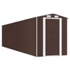 vidaXL Garden Shed Dark Brown 192x855x223 cm Galvanised Steel