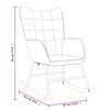 vidaXL Rocking Chair with a Stool Dark Grey Fabric