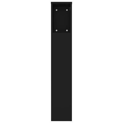 vidaXL Headboard Cabinet Black 180x18.5x104.5 cm