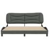 vidaXL Bed Frame without Mattress "Hvar" Dark Grey 180x200 cm King Fabric