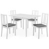vidaXL 5 Piece Dining Set MDF White