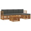 vidaXL Outdoor Sofa Set 6 pcs Natural and Anthracite
