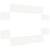 vidaXL 8 Piece TV Cabinet Set White Engineered Wood