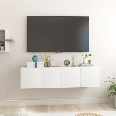 vidaXL Hanging TV Cabinets 2 pcs White 60x30x30 cm