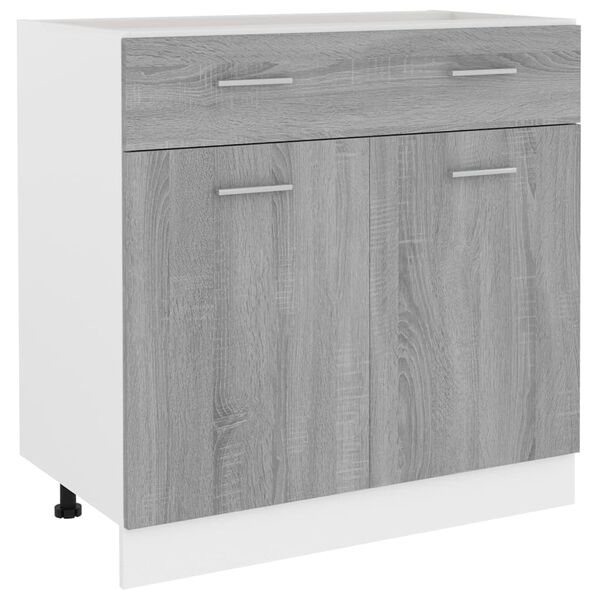 vidaXL Drawer Bottom Cabinet Lyon Grey Sonoma 80x46x81.5 cm Engineered Wood