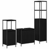 vidaXL Bathroom Furniture Set 3 pcs Black Oak Engineered Wood