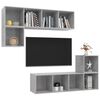 vidaXL 4 Piece TV Cabinet Set Concrete Grey Engineered Wood