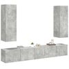 vidaXL 5 Piece TV Cabinet Set Concrete Grey Engineered Wood