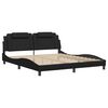 vidaXL Bed Frame "Viana" with LED without Mattress Black 180x200 cm