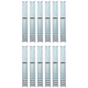 vidaXL L-shaped Ground Anchors 12 pcs Galvanised Steel 5x5x50 cm