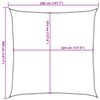 vidaXL Sunshade Sail HDPE Square 3.6x3.6 m Cream