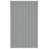 vidaXL Roof Panels 36 pcs Galvanised Steel Grey 80x45 cm