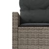 vidaXL 3 Piece Garden Sofa Set Half-Round Grey Poly Rattan