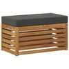 vidaXL Outdoor Stool Bench Solid Acacia Wood Natural