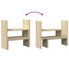 vidaXL Desk Organiser Adjustable Sonoma Oak 40x17x41 cm Engineered Wood