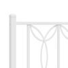 vidaXL Metal Bed Frame without Mattress with Headboard White 180x200cm