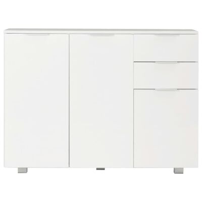 vidaXL Sideboard High Gloss White 107x35x80.5 cm