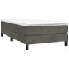 vidaXL Box Spring Bed with Mattress Dark Grey 100x200 cm Velvet
