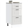 vidaXL Kitchen Base Cabinet "Porto" High Gloss White Engineered Wood