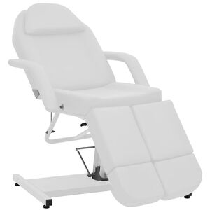vidaXL Beauty Treatment Chair Faux Leather White 180x62x78 cm