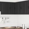 vidaXL Kitchen Wall Corner Cabinet "Porto" Black Engineered Wood