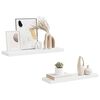 vidaXL Floating Wall Shelves 2 pcs White 80x23.5x3.8 cm MDF