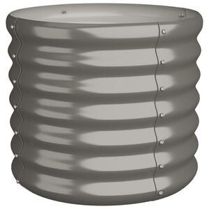 vidaXL Garden Planter Galvanised Steel 40x40x36 cm Grey