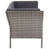 vidaXL 8 Piece Garden Lounge Set with Cushions Poly Rattan Grey