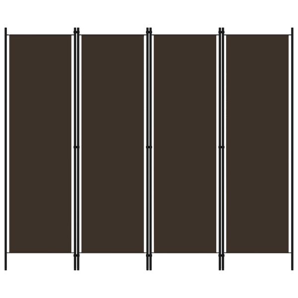 vidaXL 4-Panel Room Divider Brown 200x180 cm