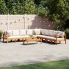 vidaXL 6 Piece Garden Sofa Set with Cushions Solid Wood Acacia