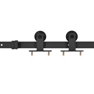 vidaXL Sliding Door SKIEN Hardware Kit 200 cm Steel Black