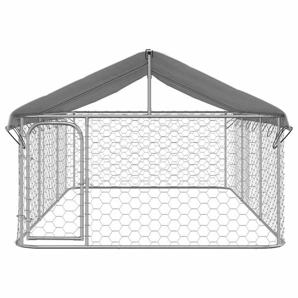vidaXL Outdoor Dog Kennel with Roof 400x200x150 cm