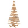 vidaXL Wooden Christmas Tree KOTKA 150 cm Solid Pine Wood Brown Finish