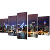 vidaXL Canvas Wall Print Set Colourful New York Skyline 200 x 100 cm