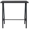 vidaXL Garden Bar Table Black 110x60x110 cm Tempered Glass
