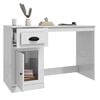 vidaXL Desk with Drawer High Gloss White 115x50x75 cm Engineered Wood
