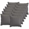 vidaXL Throw Pillow 12 pcs HOUTEN Light Grey 45 x 45 cm Faux Linen