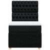 vidaXL Box Spring Bed with Mattress Black King Single Fabric