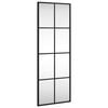 vidaXL Wall Mirror Black 30x80 cm Rectangle Iron